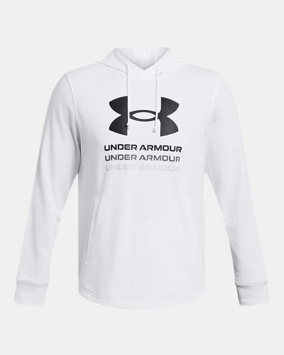 Men's UA Rival Terry Graphic Hoodie, White, pdpMainDesktop image number 2